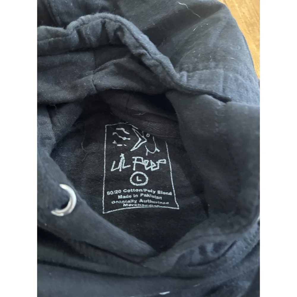 Lil Peep Skeleton Reaper Hoodie Black Men's Size L Officially Authorized - Picture 2 of 4